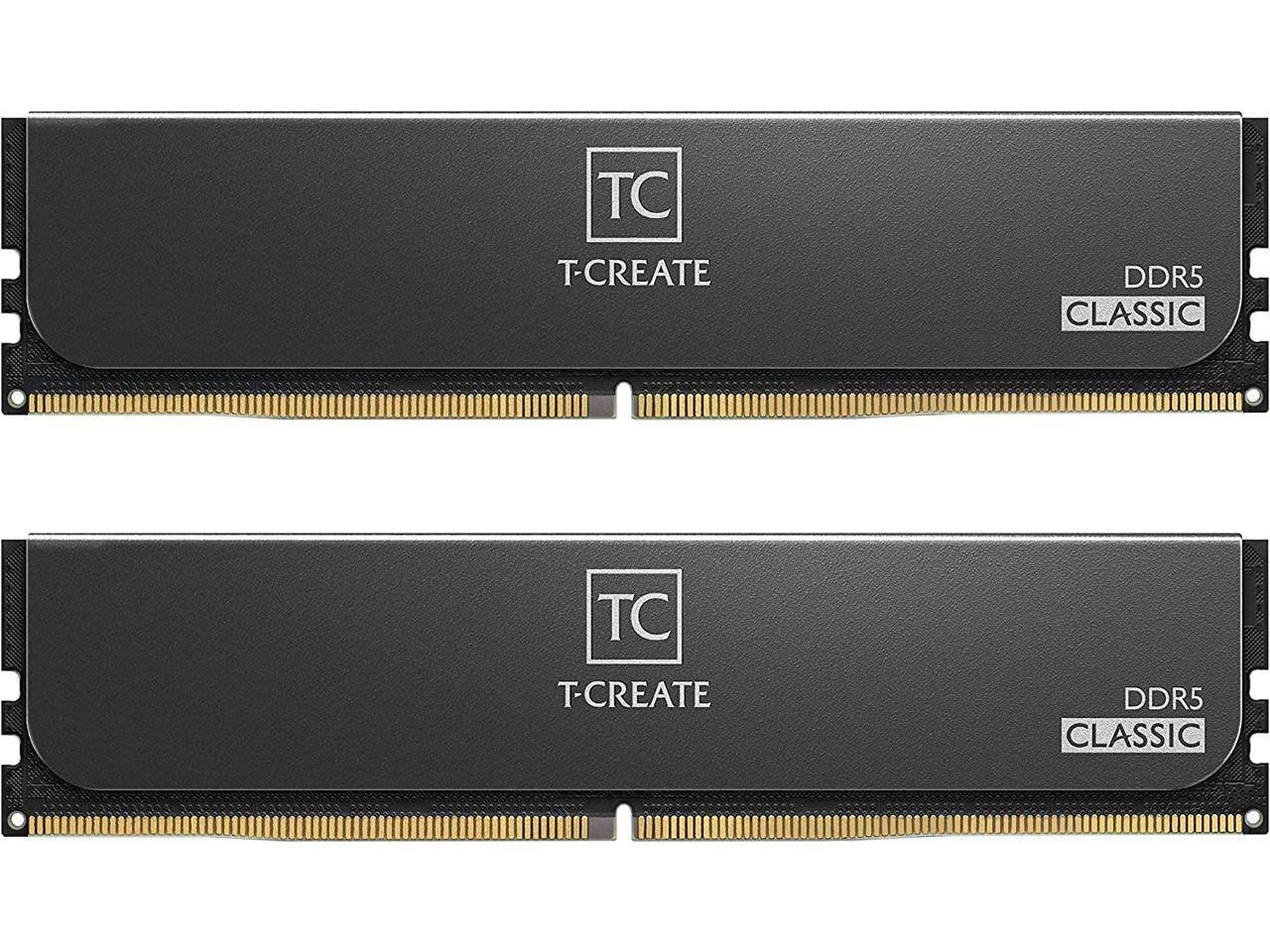 Team T-Create Expert 32GB (2 X 16GB) DDR5 6400 (PC5 51200) Desktop Memory Model Ctced532g6400hc40bdc01