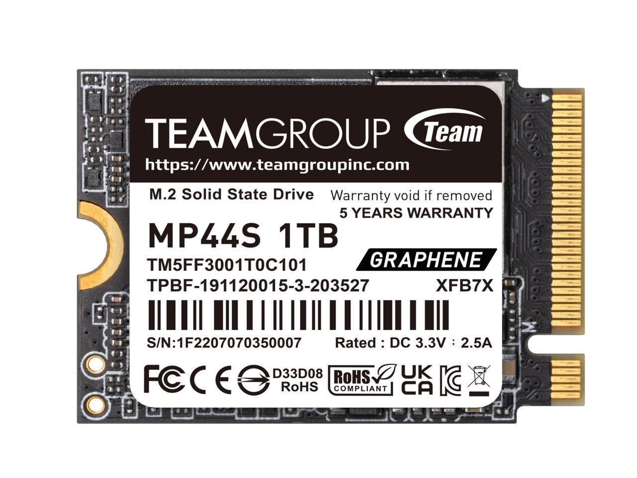 Team Group MP44S M.2 2230 1TB PCIe 4.0 X4 With NVMe