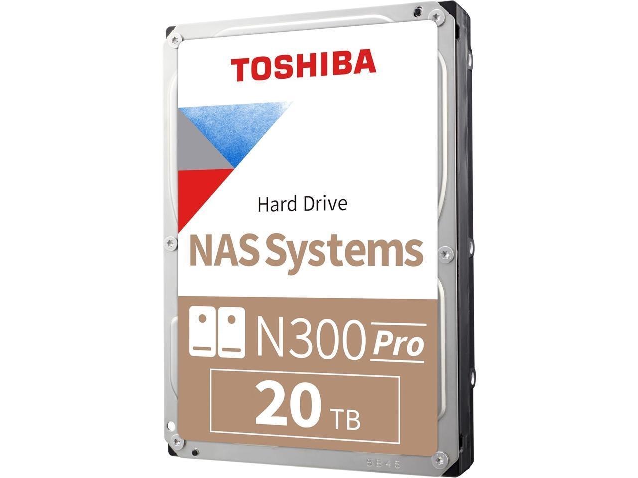 Toshiba N300 Pro 20TB Nas 3.5-Inch Internal Hard Drive - CMR Sata 6 GB/S 7200 RPM 512 MB Cache - Hdwg62auzsvb
