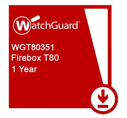 WatchGuard Firebox T80 1-Year Total Security Software Suite Subscription (WGT80351)
