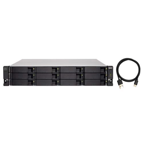 Qnap TL-R1200C-RP 12-Bay Rack Expansion Enclosure With Hot-Swappable HDD Design, Sata 6Gbs, Auto On/Off With Nas Power Status