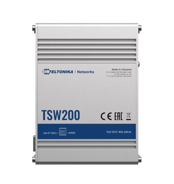 Teltonika TSW200 - Industrial Unmanaged PoE+ Switch