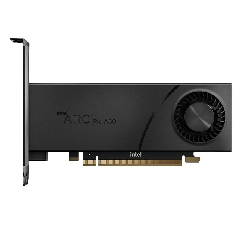 Intel, 23P6pc00ba, Intel, Arc, Pro A50, GDDR6, PCIe 4 - 1X16, TBP 75W, Edp* 1.4, DP 2.0 Up To Uhbr 10**, Hdmi* 2.1, Hdmi* 2.0B
