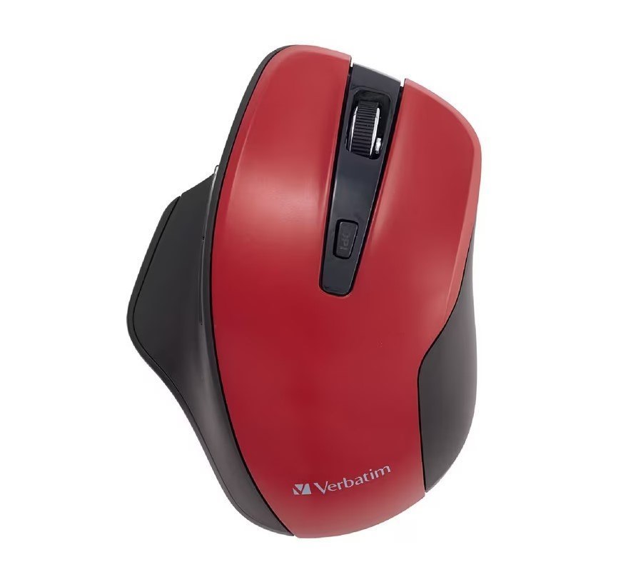 Verbatim Silent Ergonomic Wireless Led Mouse Red