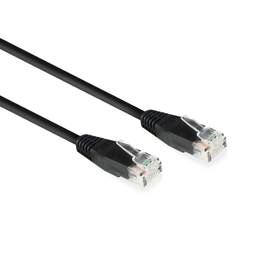 ACT Zwart 15,0 meter U/UTP CAT6 patchkabel met RJ45 connectoren