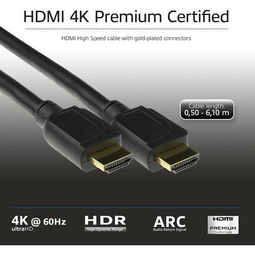 ACT 5 meter HDMI High Speed premium certified kabel v2.0 HDMI-A male - HDMI-A male
