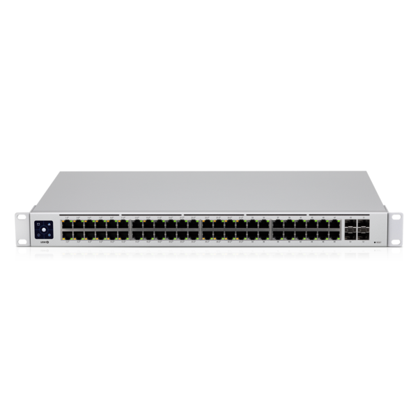 Ubiquiti UniFi Switch 48 PoE Gen2 - 48-Port managed PoE switch with 32x 802.3at PoE+ ports, 16x non-PoE ports, and 4x 1G SFP ports