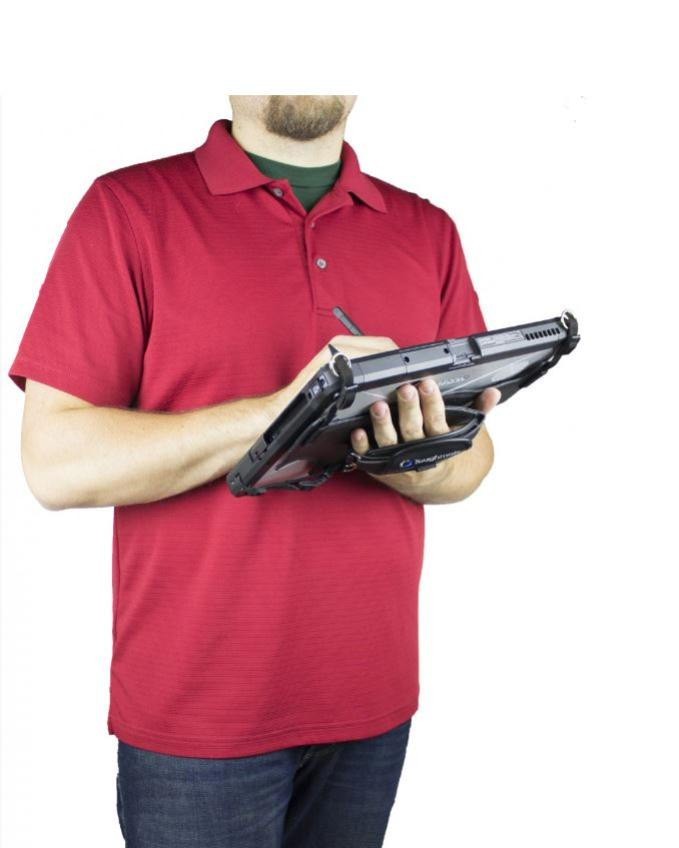 Infocase Toughmate 33 Rotating Hand Strap. Ergonomic Hands Free Mobility And Productivity, Complete With A Shoulder Strap.