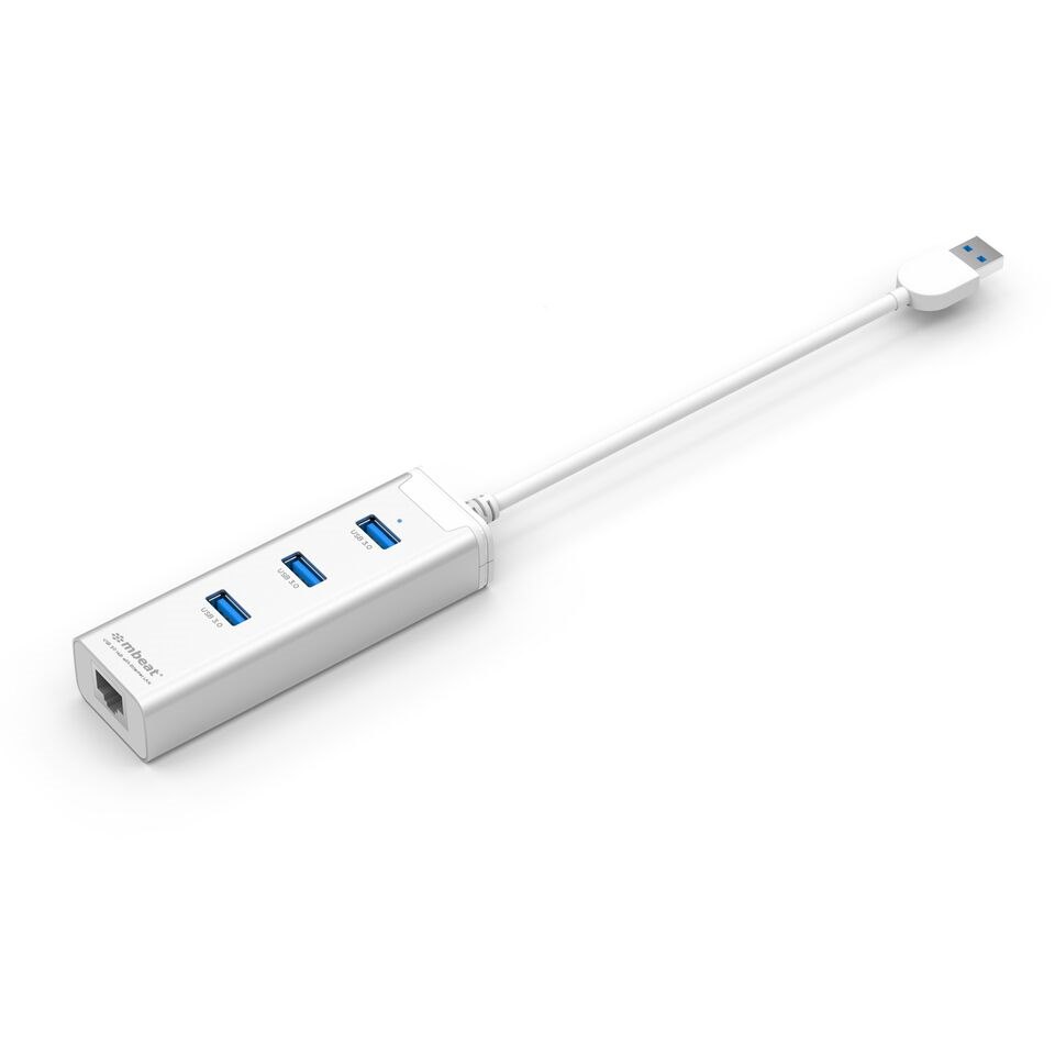 Mbeat Hamilton 3-Port Usb 3.0 Hub With Gigabit Lan