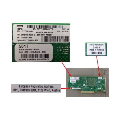 HPE 561T 10Gigabit Ethernet Card - 10GBase-T