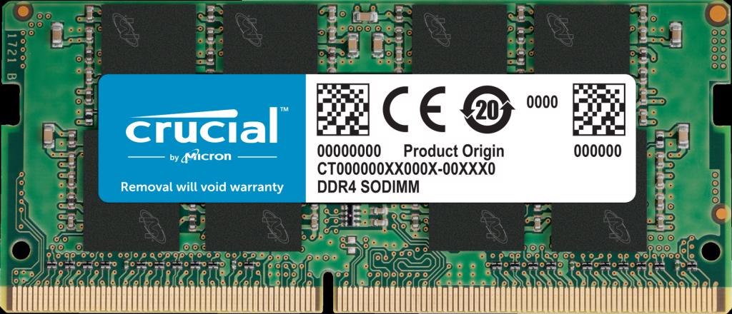 Crucial 16GB (1x16GB) DDR4 Sodimm 3200MHz CL22 1.2V Notebook Laptop Memory Ram