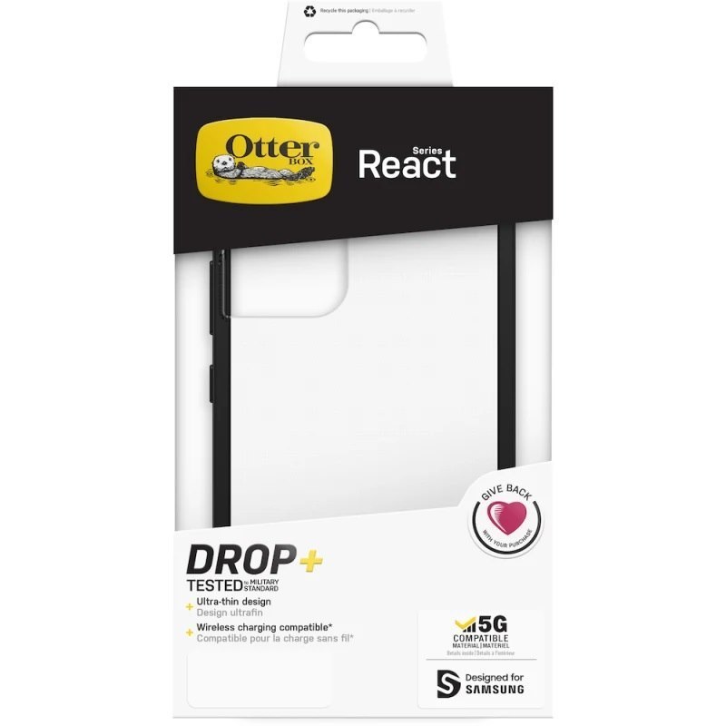 OtterBox Samsung Galaxy S22 5G React Series Case - Black Crystal