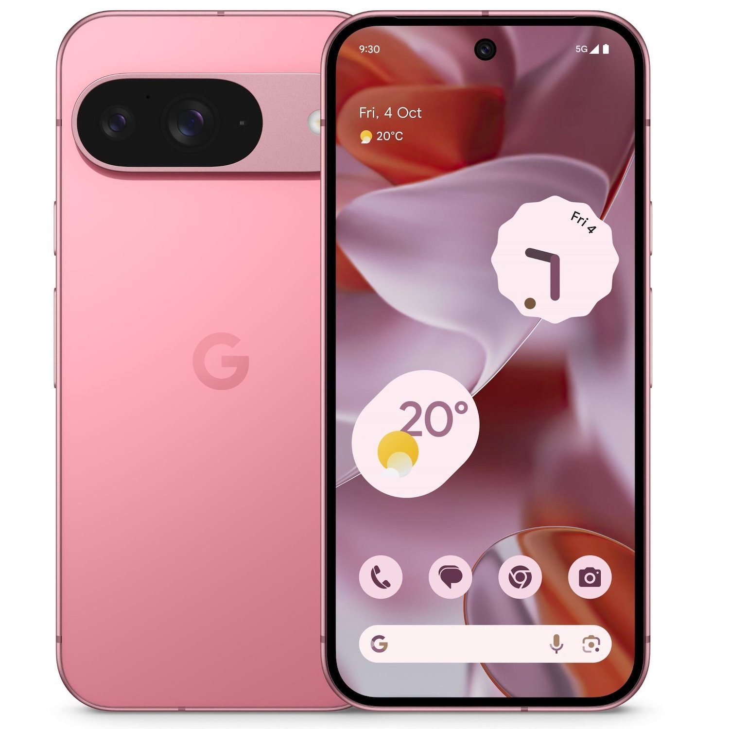 Google Pixel 9 5G 128GB - Peony (Ga05841-Ca),*Au Stock*, 6.3' , Oled, 120Hz, 12GB/128GB, 50MP/10.5MP, Dual Sim + Esim, 4700mAh, 2 Years Warranty