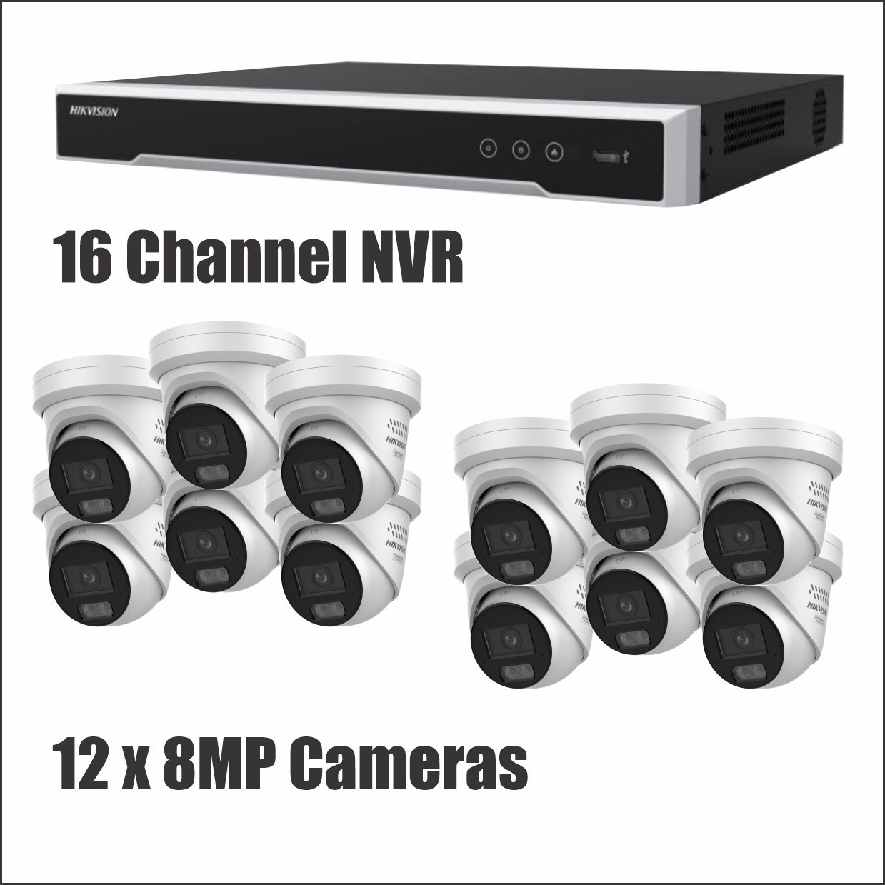 Hikvision Quantum Colour 12 HD Bundle, 8 Megapixel