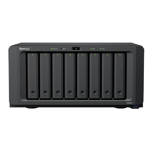 Synology DiskStation DS1825+ 8-Bay 3.5" Diskless 4xGbE Nas (Tower) , Amd Ryzen Quad Core 2.2GHz,4GB RAM,4xUSB3.2, 2X Esata, Scalable.3 Year WTY