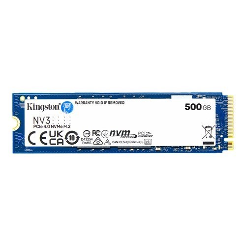 Kingston NV3 500 GB Solid State Drive - M.2 2280 Internal - PCI Express NVMe (PCI Express NVMe 4.0 x4)