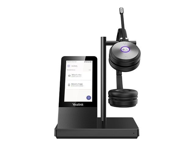 Yealink Dect Wireless (WH66) MS Stereo Headset With 4" Touch Screen Controller Base