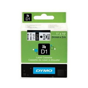 Dymo BLK On WHT 24MMX7M Tape