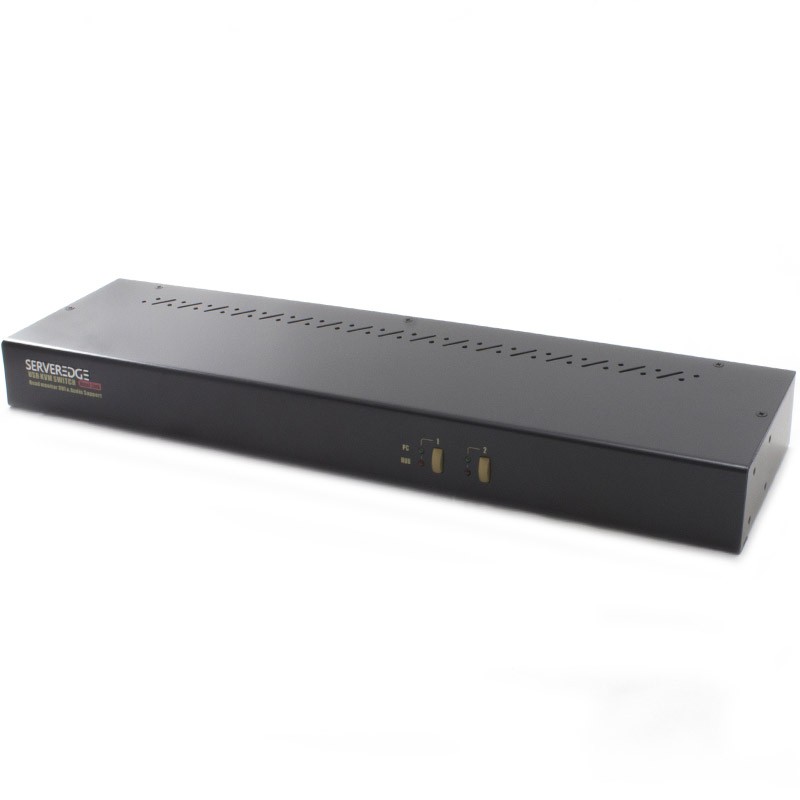 Serveredge 2Port DualLink Quad Monitors Dvi Usb KVM Switch With Audio & Mic