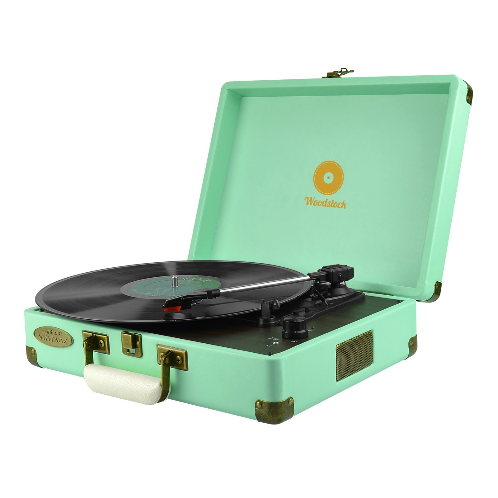 Mbeat&#174; Woodstock Retro Turntable Player &#8211; Tiffany Blue