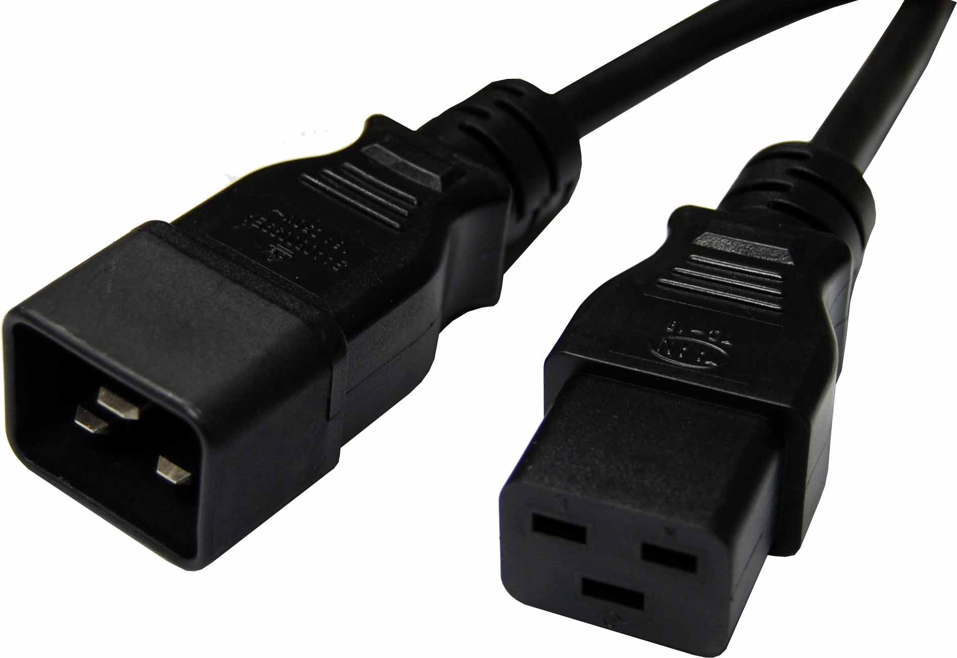 8Ware Power Cable Extension Iec-C19 Male To Iec-C20 Female In 2M