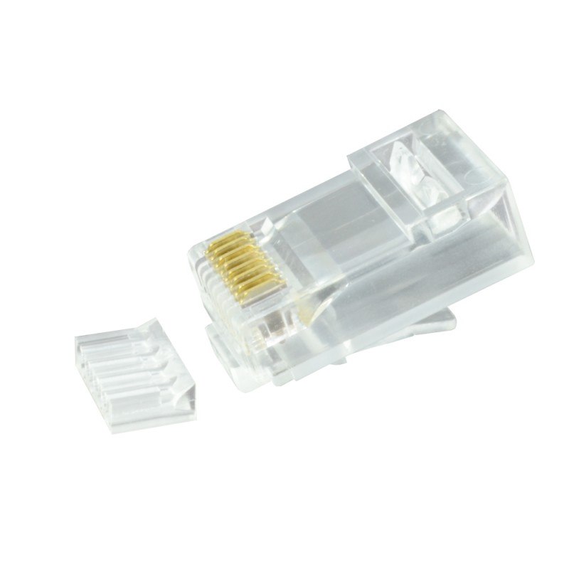 Serveredge RJ45 Cat6 Unshielded Plug - Suitable For Solid & Stranded Cables - Pack Of 100