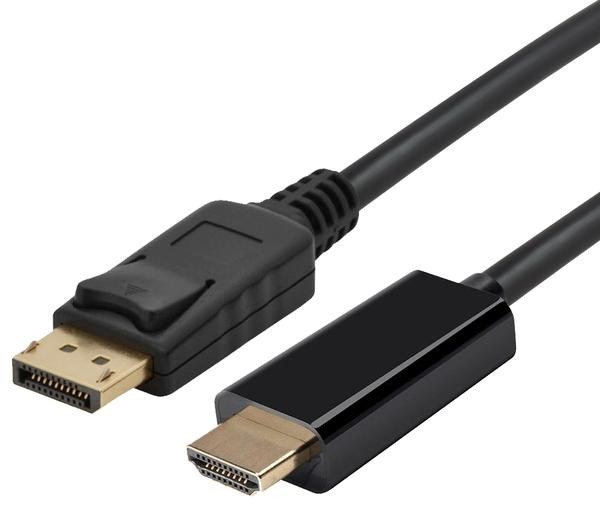 BLUPEAK 2M DISPLAYPORT MALE TO HDMI MALE CABLE (LIFETIME WARRANTY) - DP TO HDMI ONLY