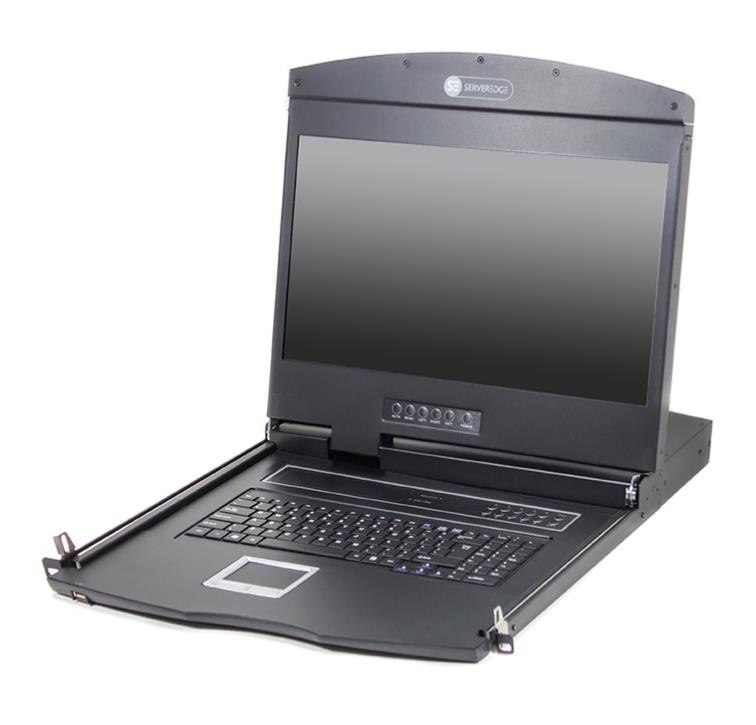 Serveredge 1-Port 19inch LCD KVM - PS/2 USB VGA - Includes 1 x Custom KVM Cables