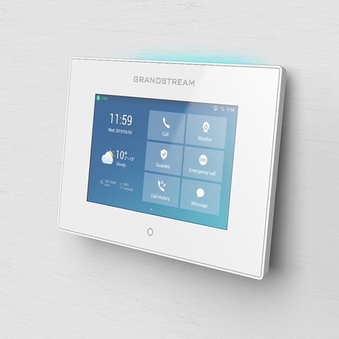 Grandstream Integrated Sip Intercom On Wall Poe Touch Screen
