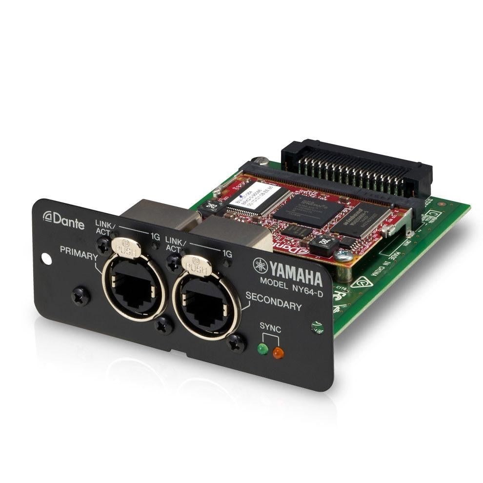 Yamaha NY64-D 64-Channel Dante Expansion Card For TF-series Digital Mixing Consoles. 48kHz/24-bit.