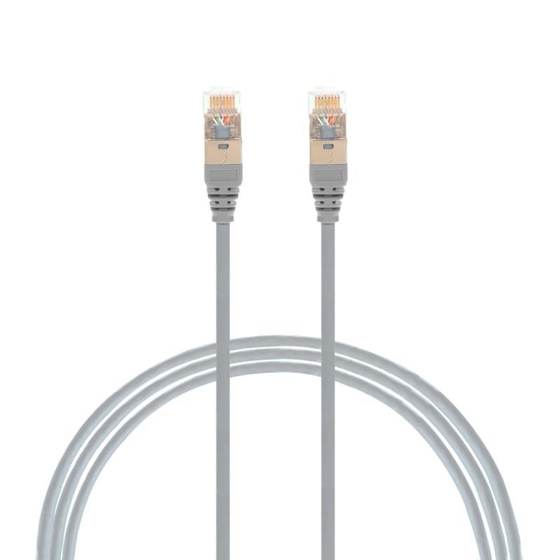 4Cabling 3M Cat 6A RJ45 S/FTP Thin LSZH 30 Awg Network Cable. Grey