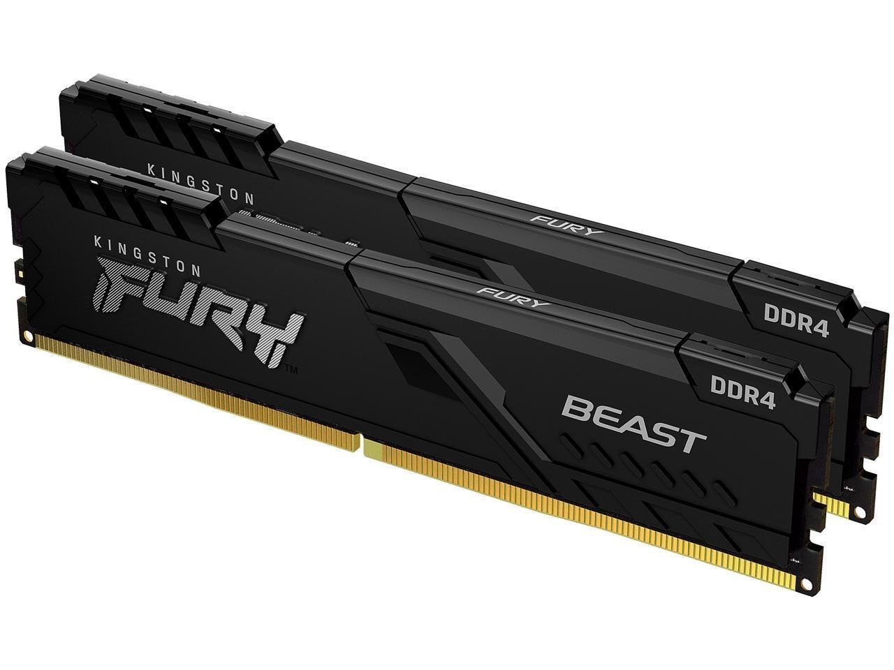 Kingston Fury Beast 32GB (2 X 16GB) 288-Pin PC Ram DDR4 3600 (PC4 28800) Desktop Memory Model RFBB4-36C18K2/32