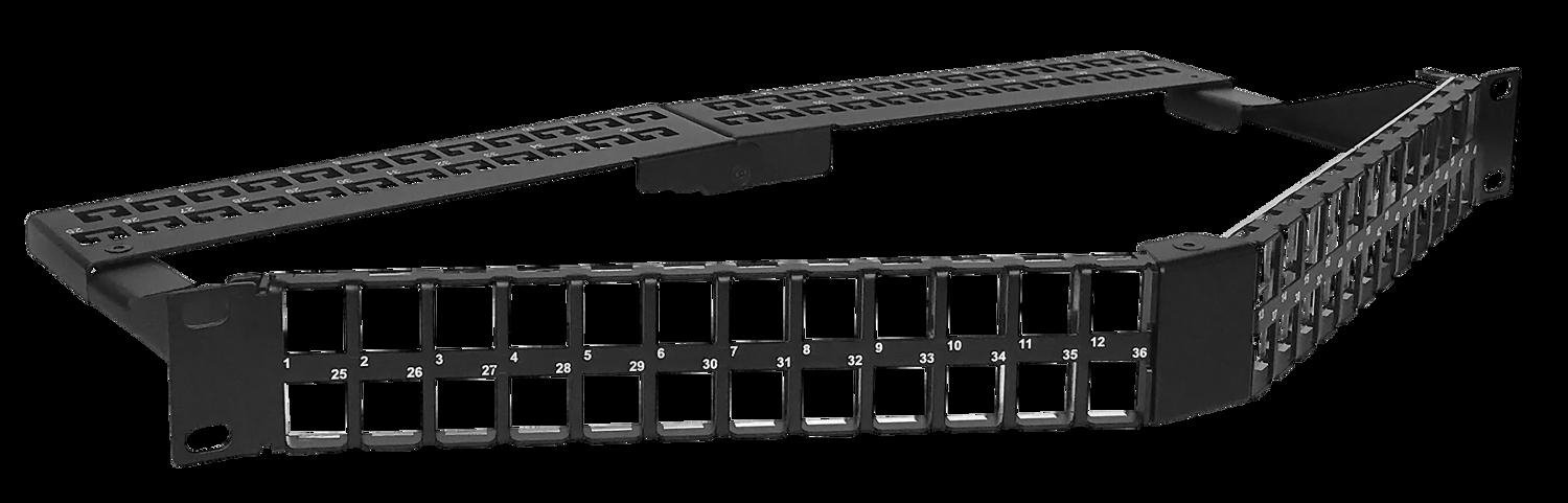 4Cabling 1Ru 48 Port Utp Angled 'V' Style Patch Panel - Unloaded