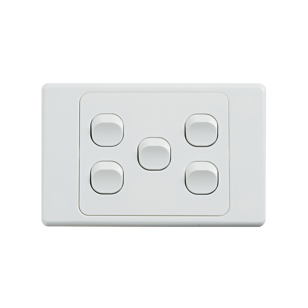 4Cabling 4C | Ultima 5 Gang Switch 250V 16Ax - Horizontal