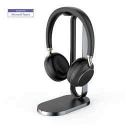 Yealink (BH76 With Charging Stand Teams Black Usb-C) Microsoft Certified Teams Standard Bluetooth Wireless Headset
