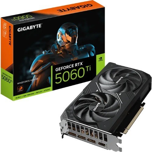 Gigabyte GeForce RTX™ 5060 Ti Windforce Max Oc 8G, 2587 MHz, Cuda 4608, 28 GBPS, GDDR7, 128 Bit, Pci-E 5.0, Psu 650W, DisplayPort 2.1B *3 Hdmi 2.1B *1