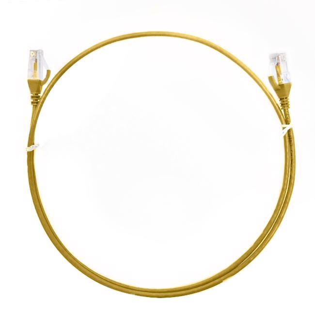 4Cabling 2.5M Cat 6 RJ45 RJ45 Ultra Thin LSZH Network Cables : Yellow