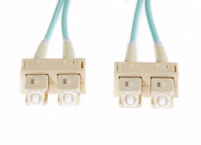 4Cabling 1.5M SC-SC Om4 Multimode Fibre Optic Cable: Aqua