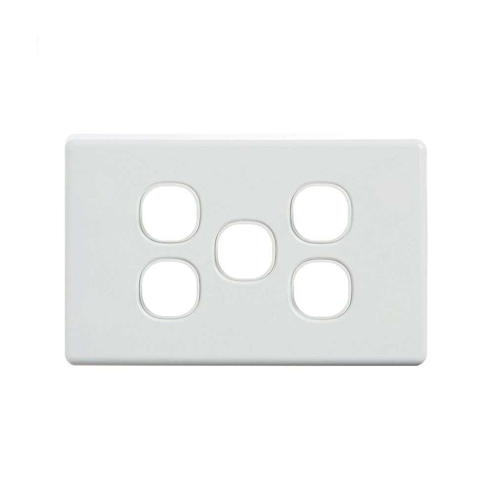 4Cabling 4C | Classic 5 Gang Switch Cover - White