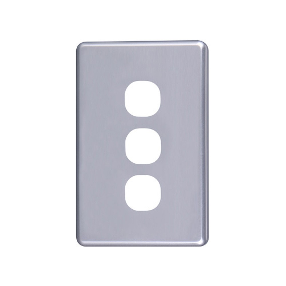 4Cabling 4C | Classic 3 Gang Switch Cover - Silver