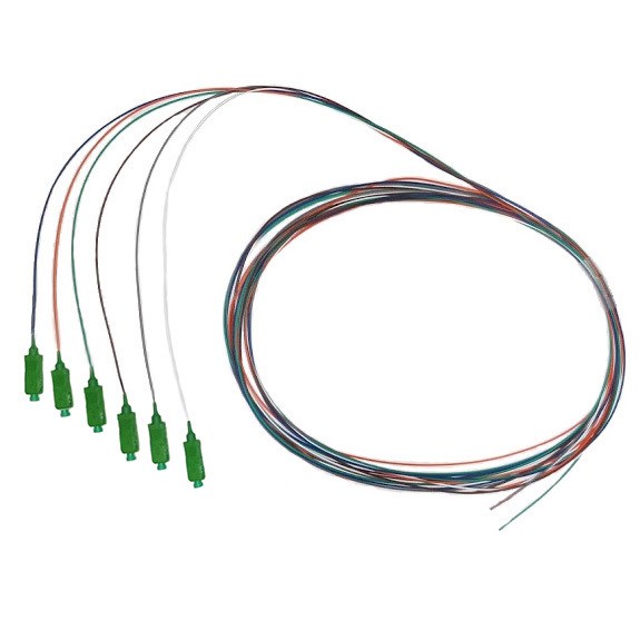 4Cabling Fibre Pigtail Sc/Apc Os1 / Os2 Singlemode 2M - 6 Pack Rainbow