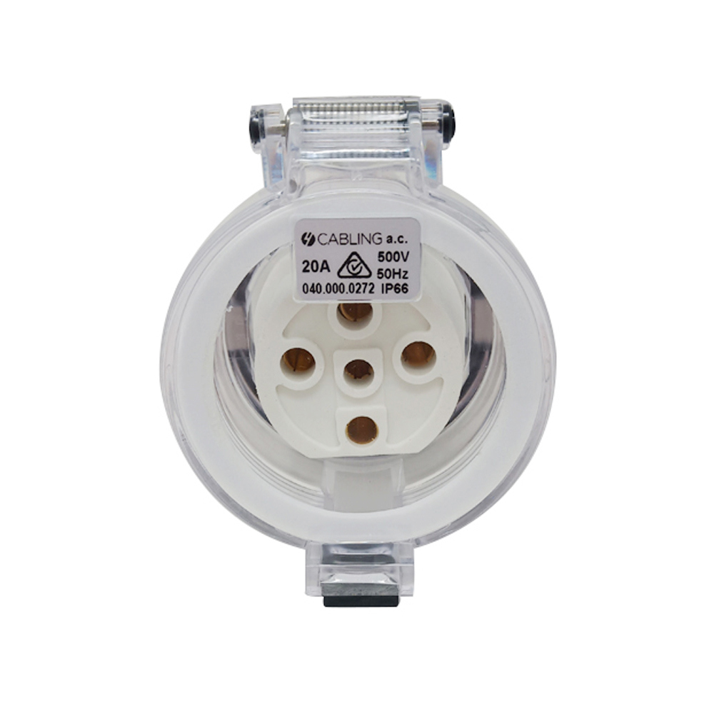 4Cabling 4C | Industrial Extension Socket 500V 5Pin 20Amp