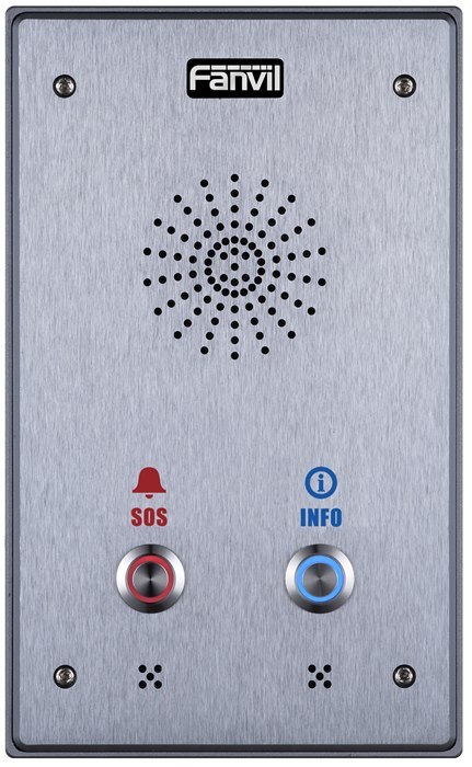 Fanvil I12d 2 Outdoor Audio Intercom - Dual Button, Outdoor Rated Ip65 + Ik10