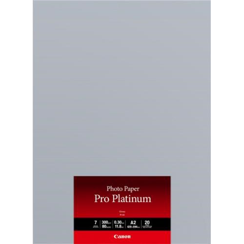 Canon Pt101a2 20 Sheets A2 300GSM Photo Paper Pro Platinum