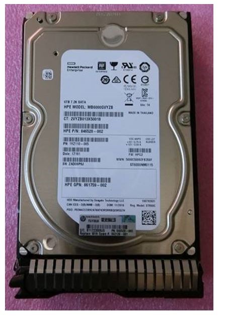 HPE 6 TB Hard Drive - 3.5" Internal - SATA (SATA/600)