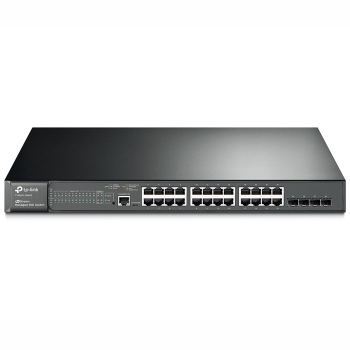 TP-Link T2600G-28MPS (TL-SG3424P) 24-Port Gigabit L2 Managed PoE+ Switch With 4 SFP Slots