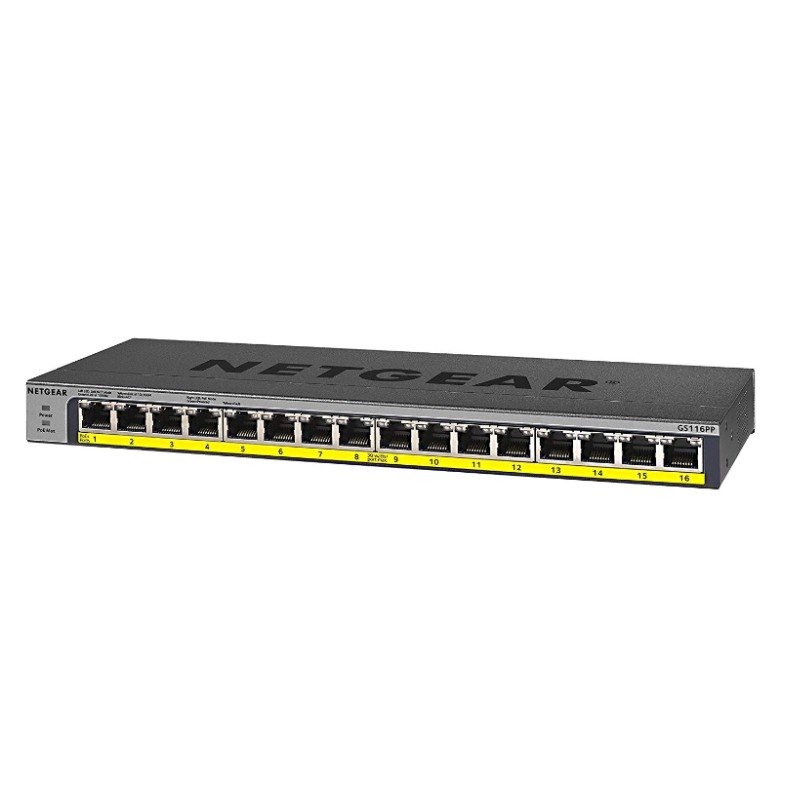 Netgear GS116PP 16 Port Poe/Poe+ Unmanaged Switch