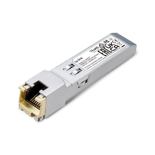 Tp-Link GB SFP Module 1000Base-T RJ45,1000Mbps Copper Transceiver,Len 100M,3YR WTY