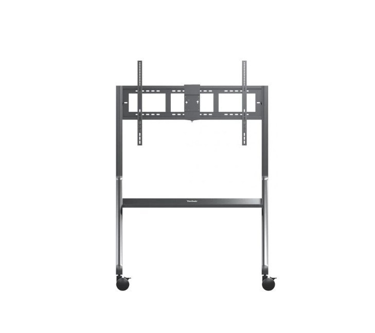 ViewSonic VB-STND-009 Slim Trolley Cart For 55' To 105' Display, Streamlined, Height-Adjustable Design, 360° Silent Wheels With Quick-Release Brakes