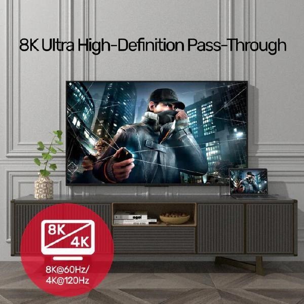 Unitek 0.8M Usb4 Cable (Usb-If Certified) Usb-C Male To Usb-C Male, Support 40Gbps data/8K60Hz Display/100W Charging -Thunderbolt 3 And 4 Compatible